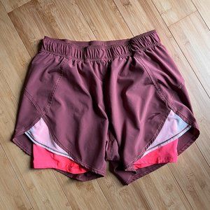 Brooks Chaser 5" 2-in-1 shorts, size M, color: Terracotta/Rosewater